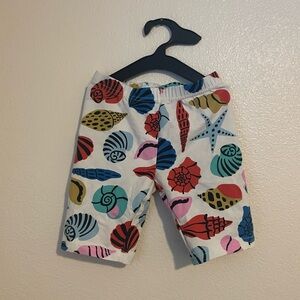 Hanna Andersson Seashell Print Kids Bike Shorts